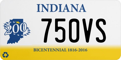 IN license plate 750VS
