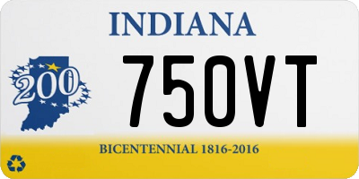 IN license plate 750VT