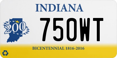 IN license plate 750WT