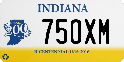 IN license plate 750XM