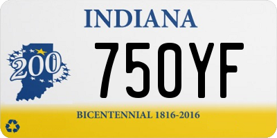 IN license plate 750YF