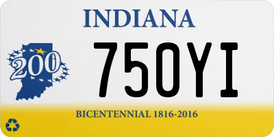 IN license plate 750YI