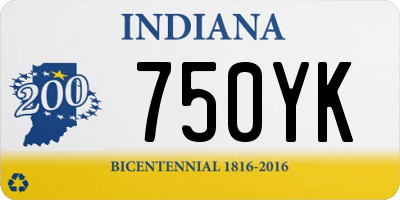 IN license plate 750YK