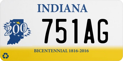 IN license plate 751AG