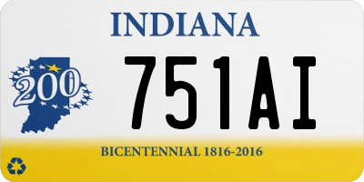 IN license plate 751AI