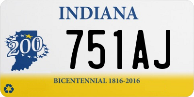 IN license plate 751AJ