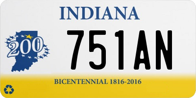 IN license plate 751AN