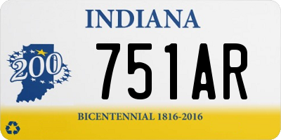 IN license plate 751AR