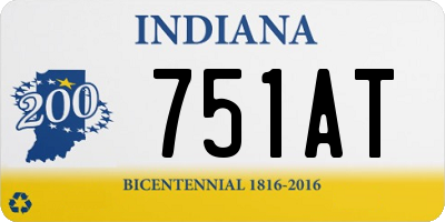 IN license plate 751AT