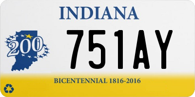 IN license plate 751AY