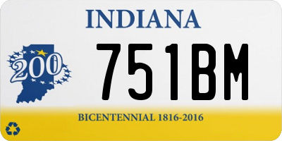 IN license plate 751BM