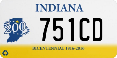 IN license plate 751CD