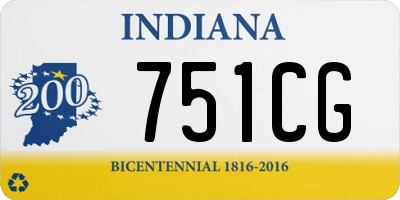 IN license plate 751CG