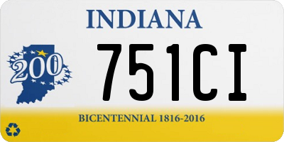 IN license plate 751CI