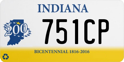 IN license plate 751CP