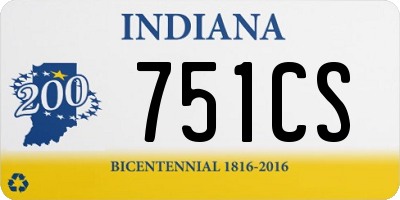 IN license plate 751CS