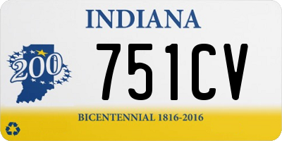 IN license plate 751CV