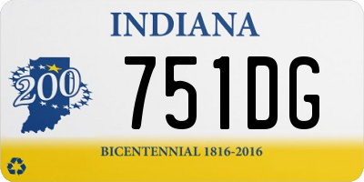 IN license plate 751DG