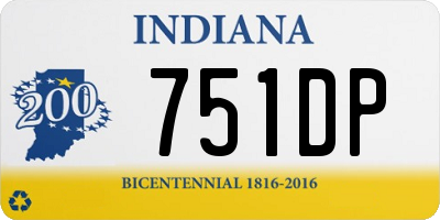 IN license plate 751DP