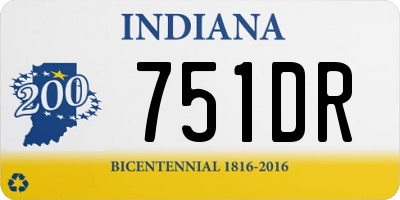 IN license plate 751DR