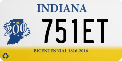 IN license plate 751ET