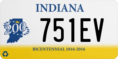 IN license plate 751EV