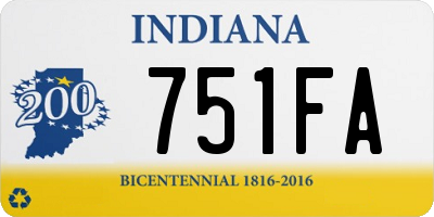 IN license plate 751FA