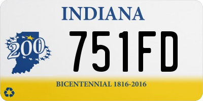 IN license plate 751FD
