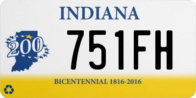 IN license plate 751FH
