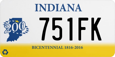 IN license plate 751FK