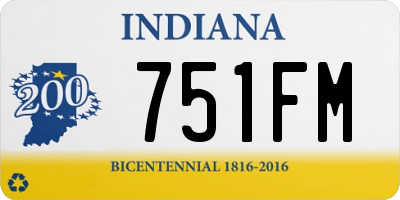 IN license plate 751FM