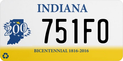 IN license plate 751FO