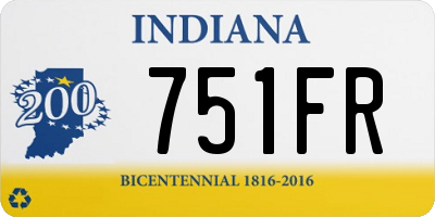 IN license plate 751FR