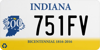 IN license plate 751FV