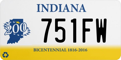IN license plate 751FW