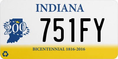 IN license plate 751FY