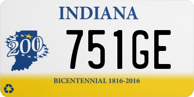 IN license plate 751GE