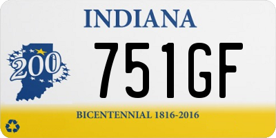 IN license plate 751GF