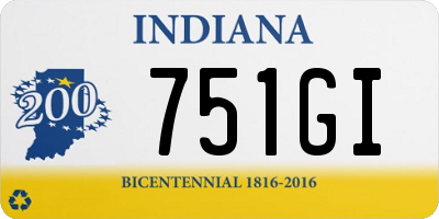 IN license plate 751GI