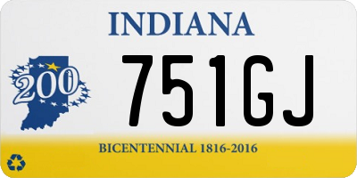 IN license plate 751GJ