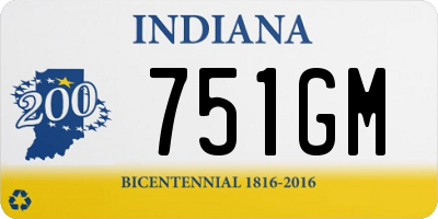 IN license plate 751GM