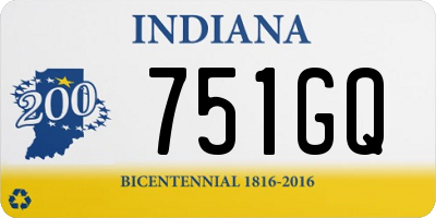 IN license plate 751GQ