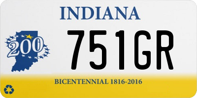 IN license plate 751GR