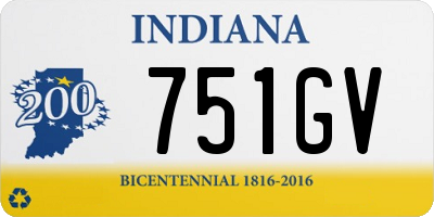 IN license plate 751GV