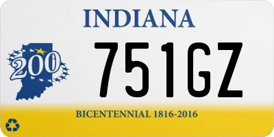 IN license plate 751GZ