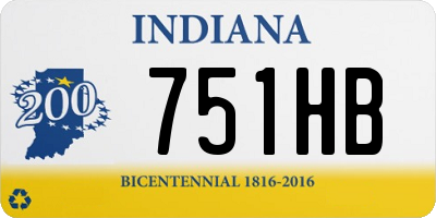 IN license plate 751HB