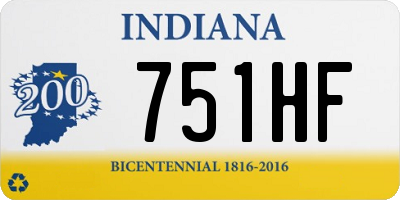 IN license plate 751HF