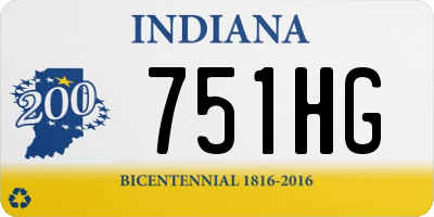 IN license plate 751HG