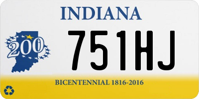 IN license plate 751HJ