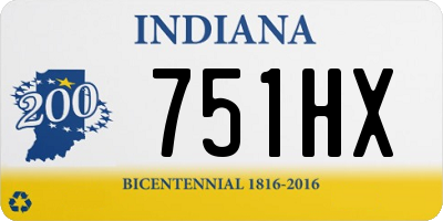 IN license plate 751HX